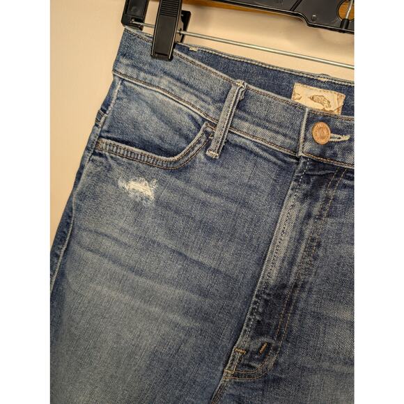Mother Womens Jeans, Distressed Mother Hustler Ankle Fray Bootcut Jeans, Sz W26 - Picture 7 of 10